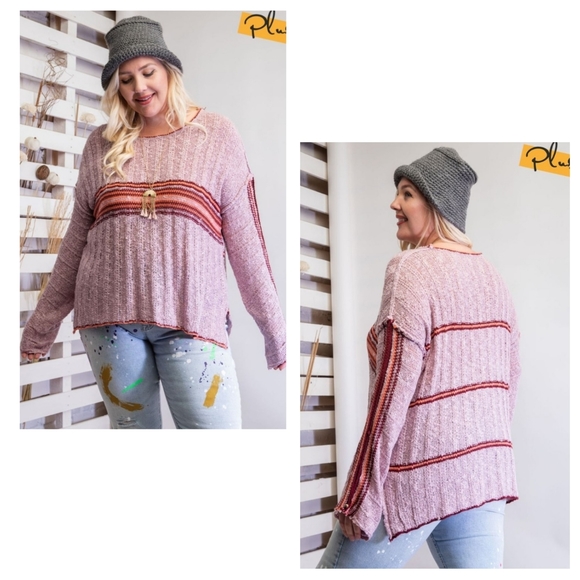 easel Sweaters Easel Plus Size Boho Inspired Knit Sweater Poshmark